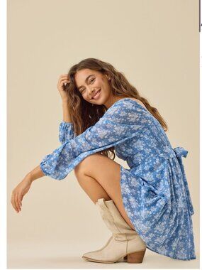 Altar'd State Dress, Sheila Floral Mini Dress